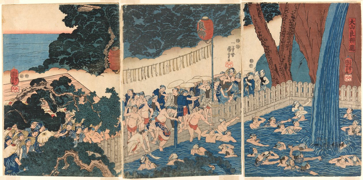 Roben-vízesés az Oyama-hegyen (Oyama Roben no taki) alkotó: Utagawa Kuniyoshi