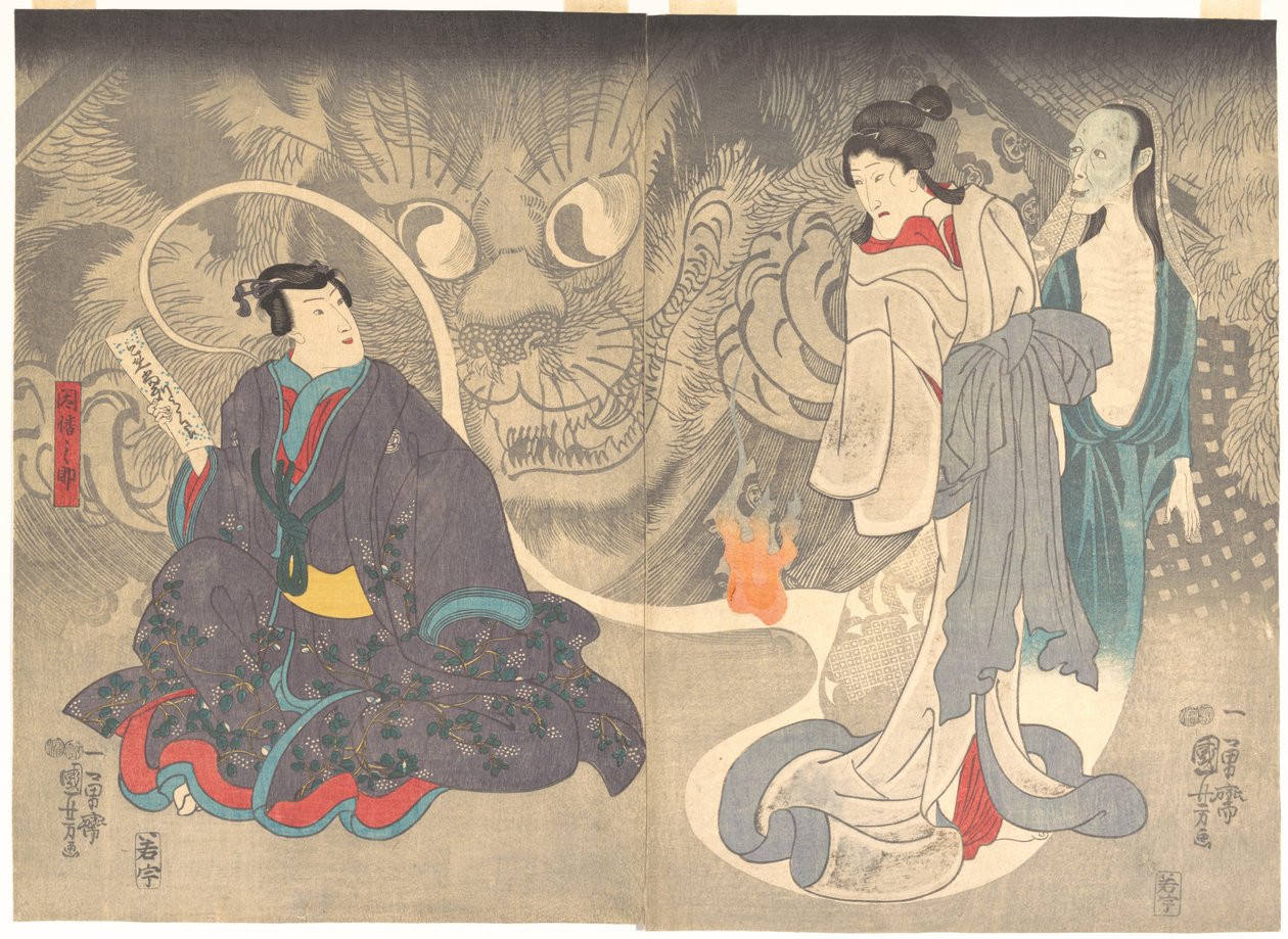 Jelenet egy kísértethistóriából: az okazaki macskadémon alkotó: Utagawa Kuniyoshi