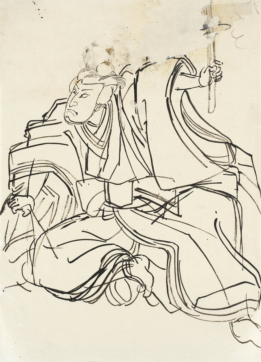 Egy katonai hős vázlata alkotó: Utagawa Kuniyoshi