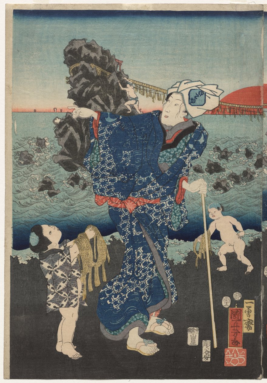 Sunrise at Futami Bay alkotó: Utagawa Kuniyoshi