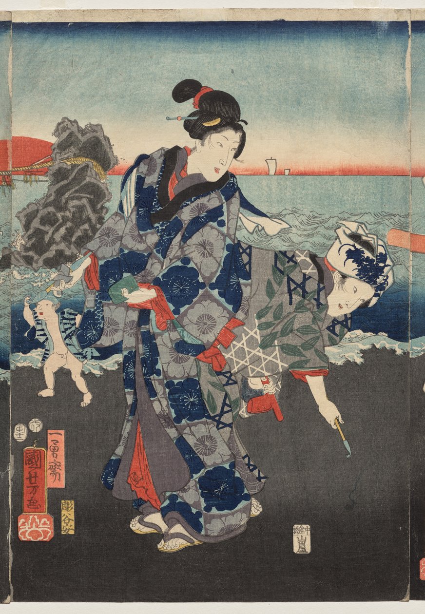 Sunrise at Futami Bay alkotó: Utagawa Kuniyoshi