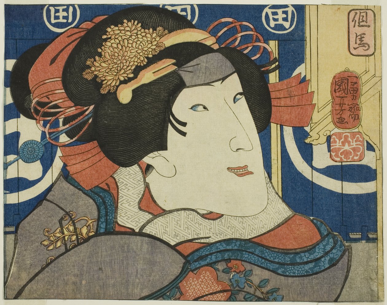Tajima tartomány, a "A tartományok modern jelenetei Edo Brocades-ban" sorozatból alkotó: Utagawa Kuniyoshi