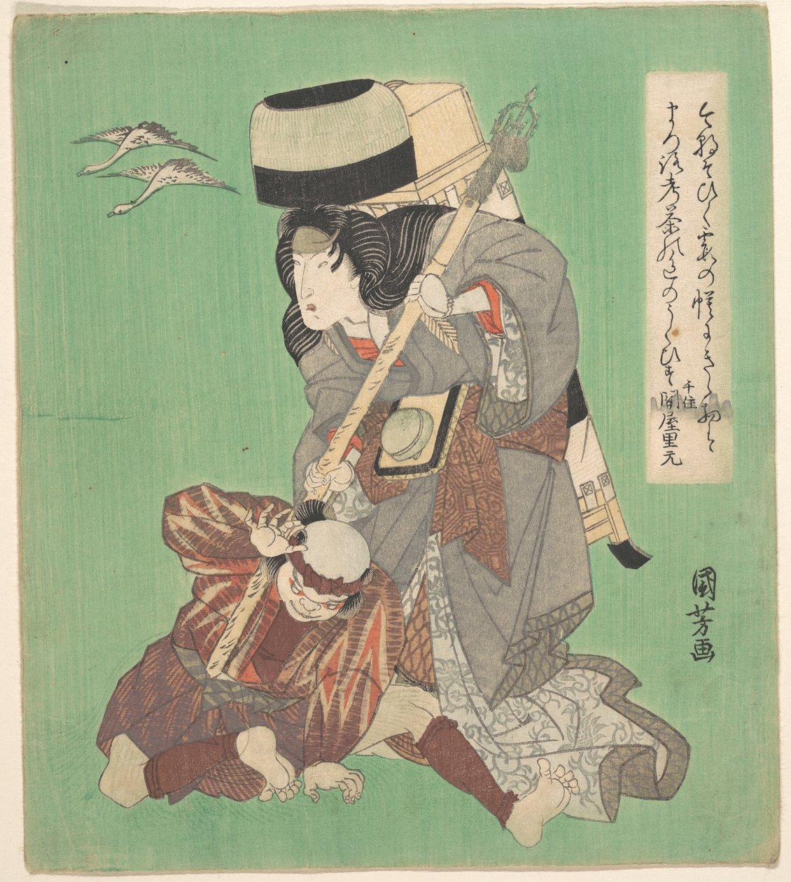 Színházi jelenet alkotó: Utagawa Kuniyoshi
