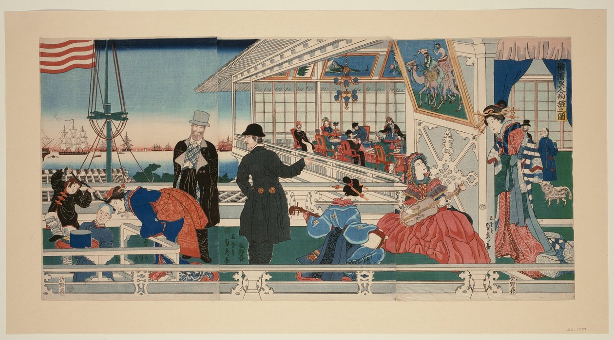 Egy amerikai Mel Kanche, 1. rész, Yokohama tag alkotó: Utagawa Sadahide