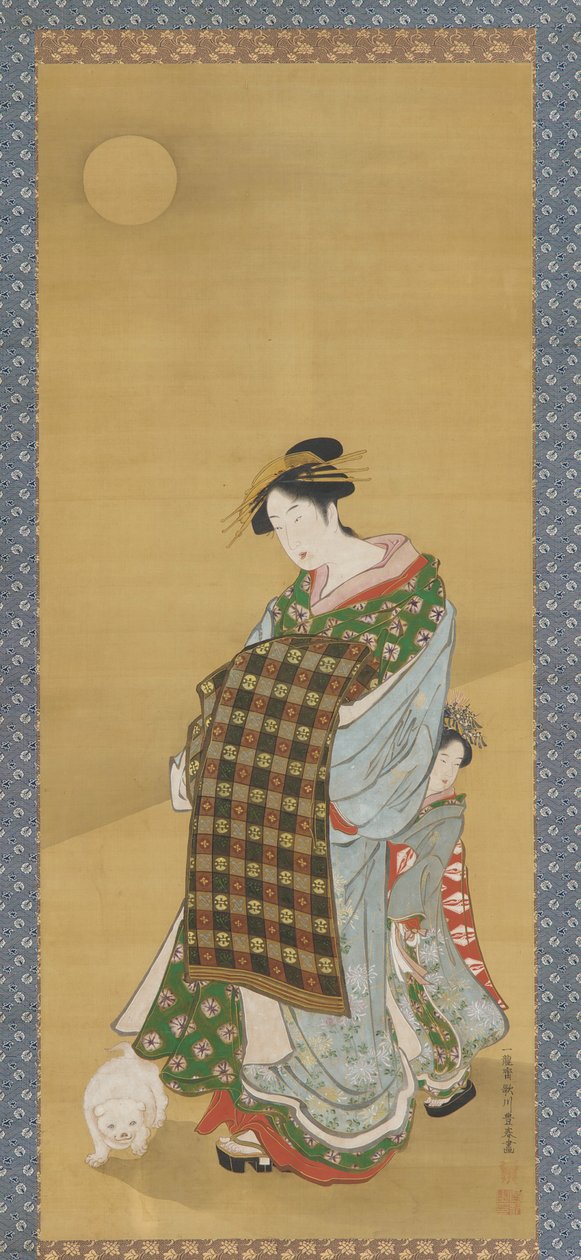 Egy udvarhölgy és kísérője, 1735-1868. alkotó: Utagawa Toyoharu
