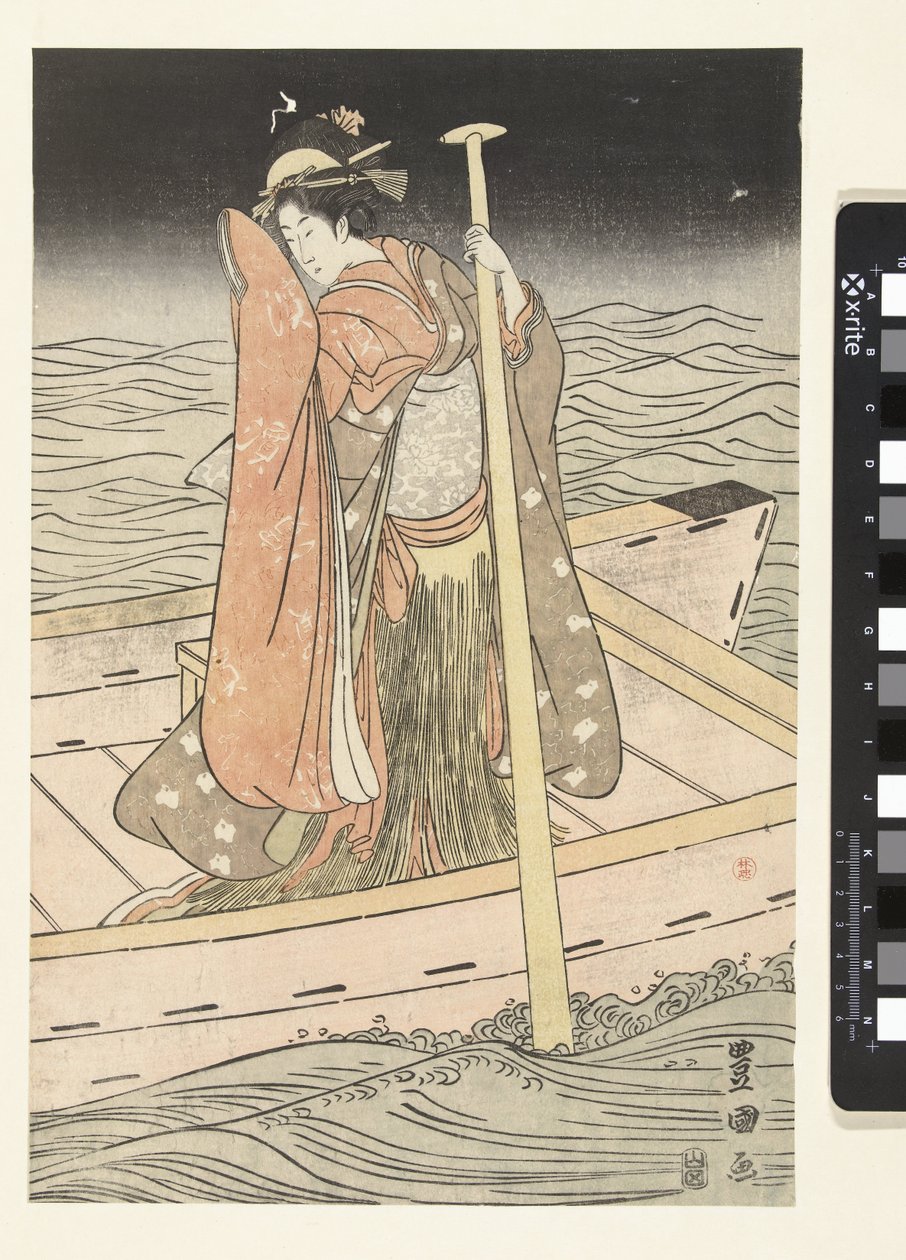 Fiatal nő a csónakban alkotó: Utagawa Toyokuni (I)