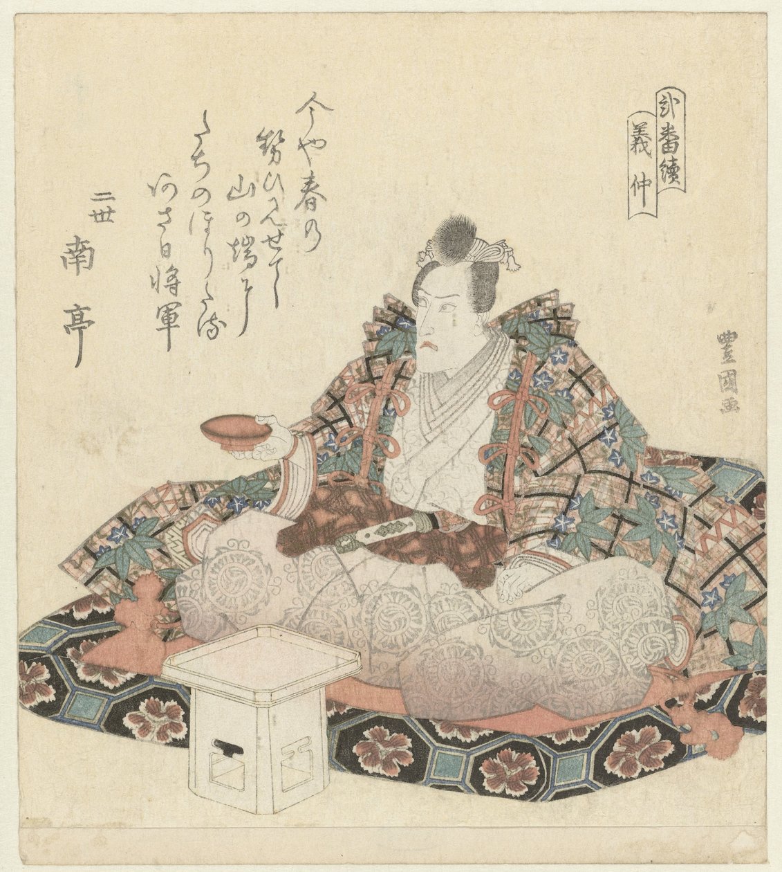 Minamoto no Yoshinaka Yoshinaka Een ji p chie k Niban Tsuzuki alkotó: Utagawa Toyokuni (I)
