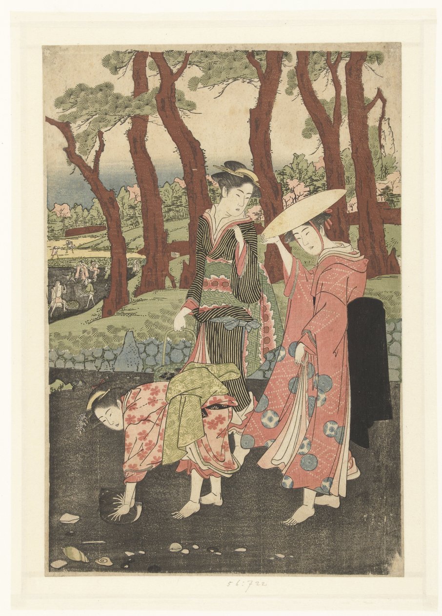 Halak és kagylók gyűjtése apálykor alkotó: Utagawa Toyokuni (I)