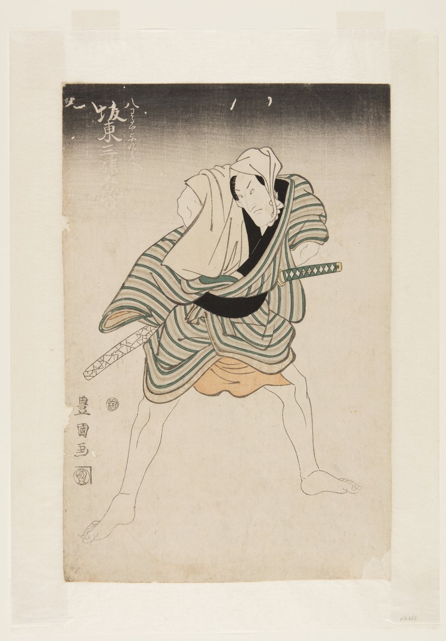 Bando Mitsugoro III színész (színes fatömbnyomat) alkotó: Utagawa Toyokuni
