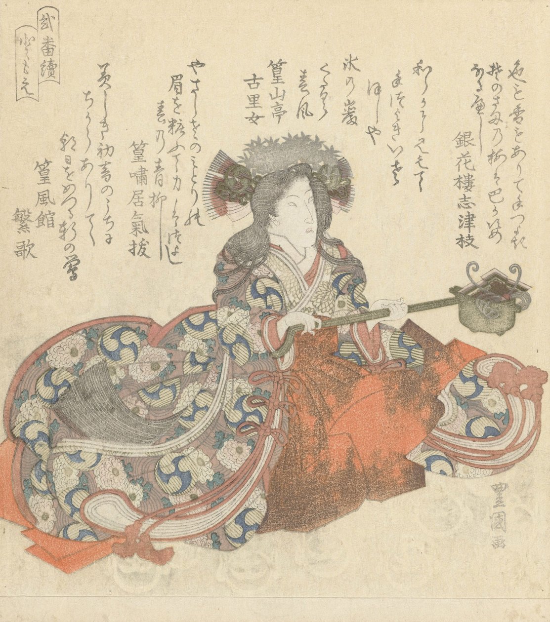 Segawa Kikunojô mint Tomoe Gozen, 1825-29 körül (színes fametszet) alkotó: Utagawa Toyokuni