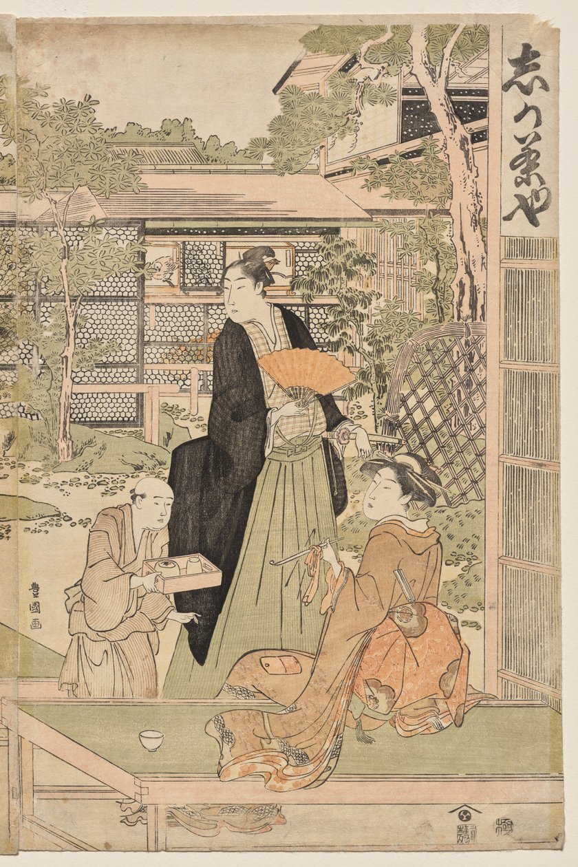 A Shika Teaház alkotó: Utagawa Toyokuni