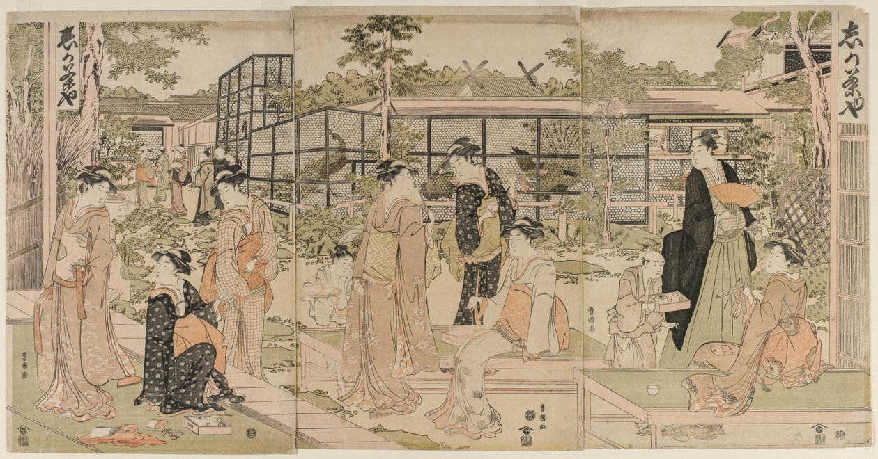 A Shika Teaház alkotó: Utagawa Toyokuni