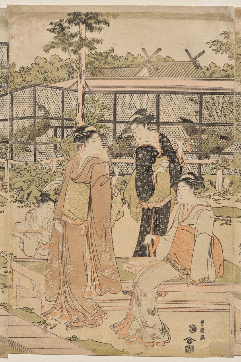 A Shika Teaház alkotó: Utagawa Toyokuni