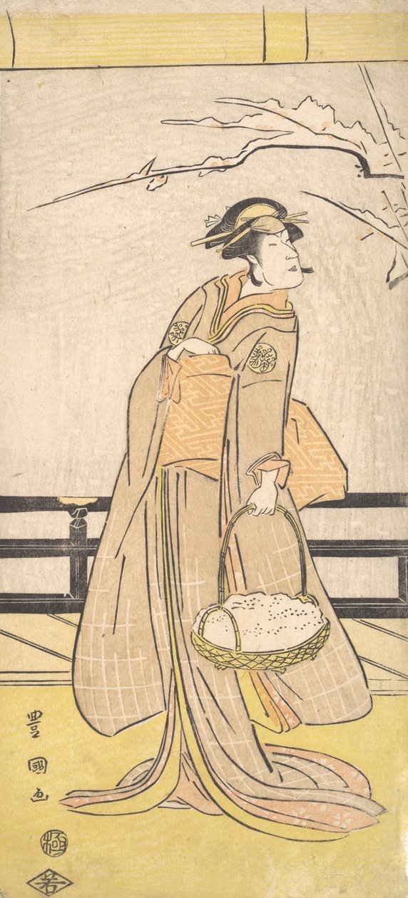 Nakayama Tomisaburo női szerepben, kb. 1790-1825. alkotó: Utagawa Toyokuni I