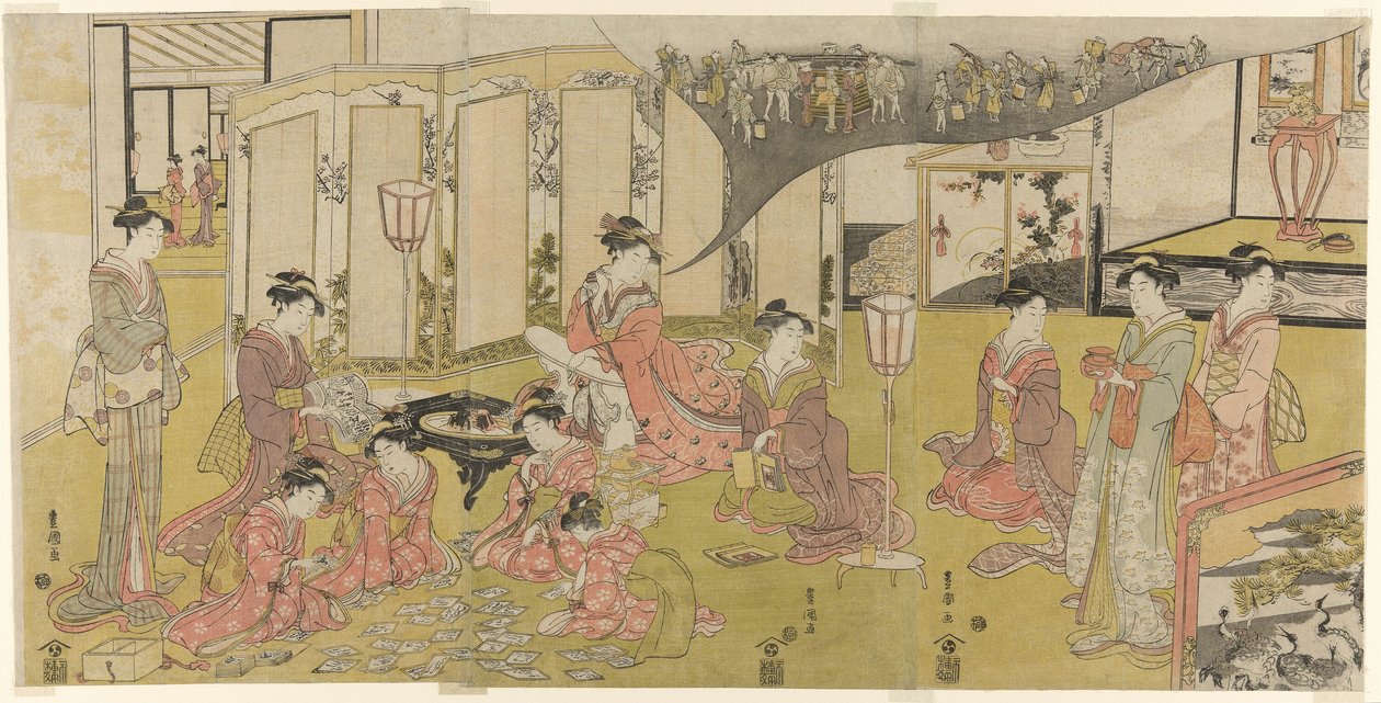 A Kártyajáték alkotó: Utagawa Toyokuni I