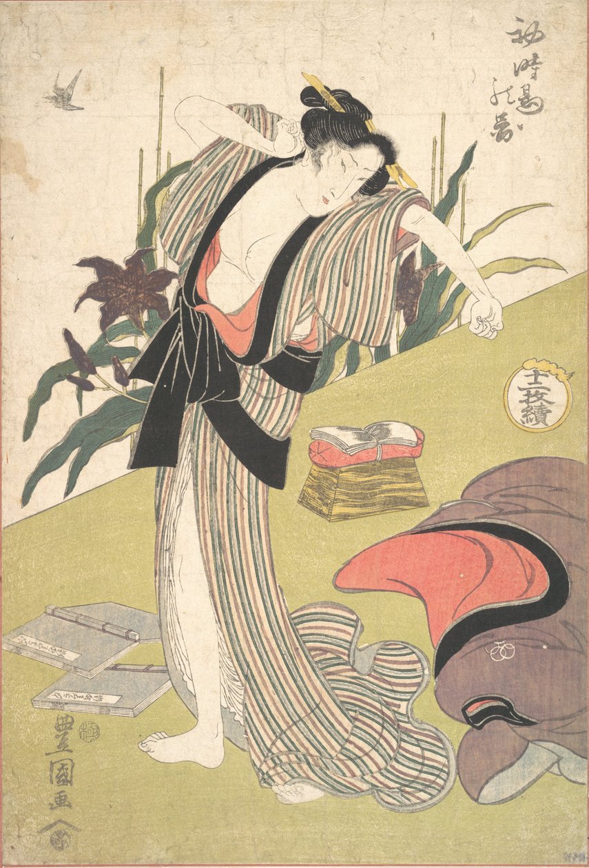 A kakukk első látogatása. alkotó: Utagawa Toyokuni I
