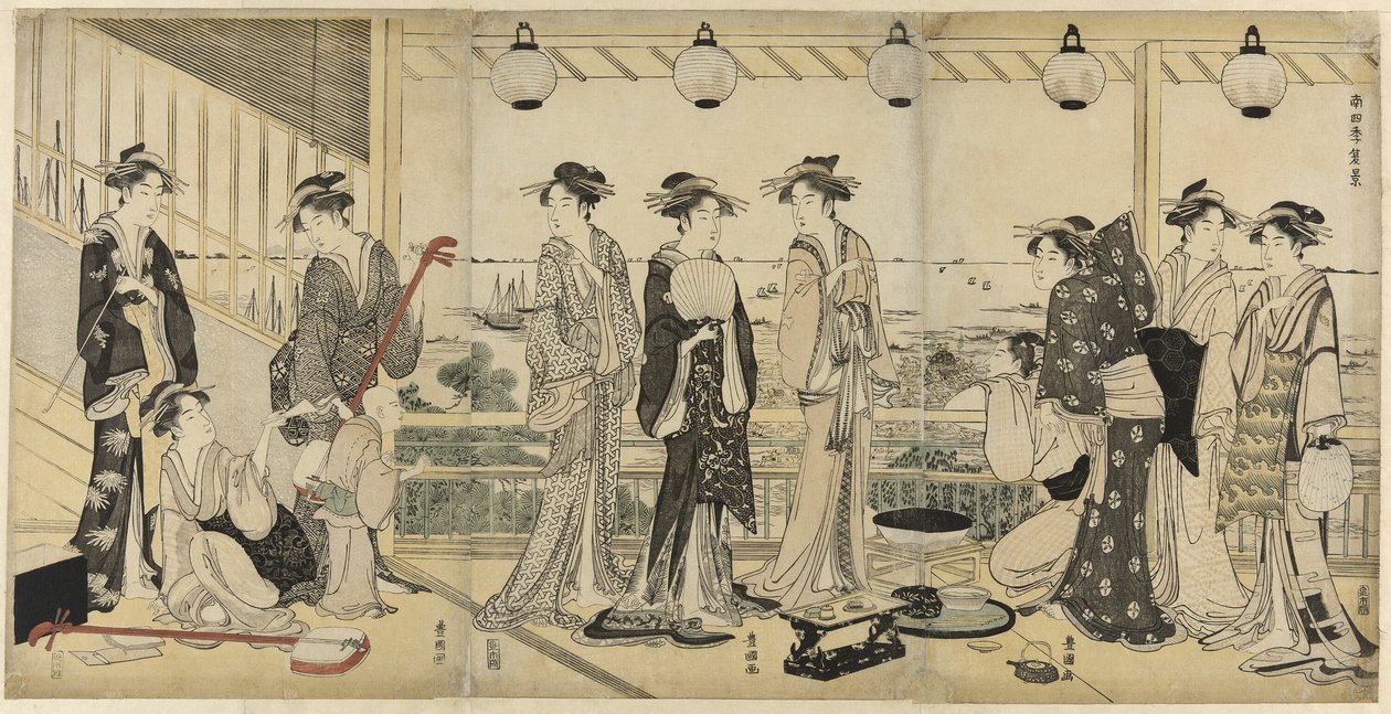 A négy évszak délen (Minami Shiki): Nyári jelenet alkotó: Utagawa Toyokuni I
