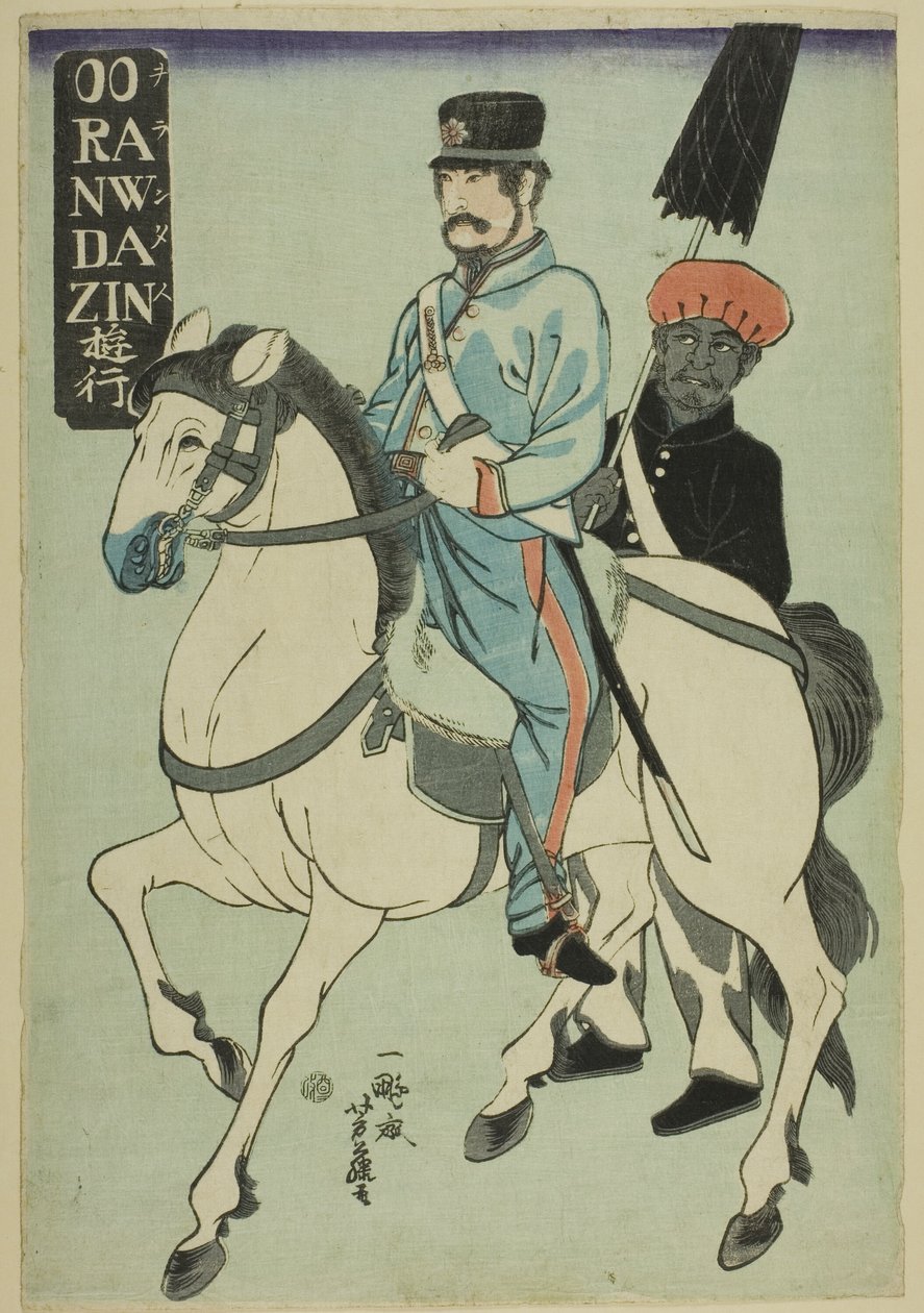 Sétáló holland (Orandajin yuko) alkotó: Utagawa Yoshifuji