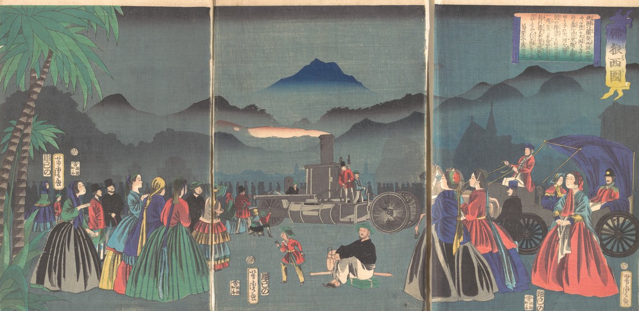 Franciaország furansukoku, 2. hónap, 1865. alkotó: Utagawa Yoshitora