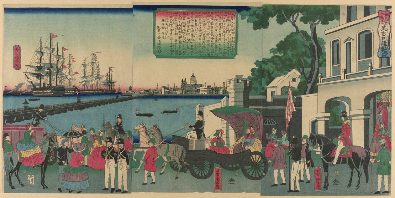 Tepo RT Ofondon, Sono Gand (elbocsátották Londonból, Angliából), a Teseries ds-től (Bangkok híres helyek)” alkotó: Utagawa Yoshitora