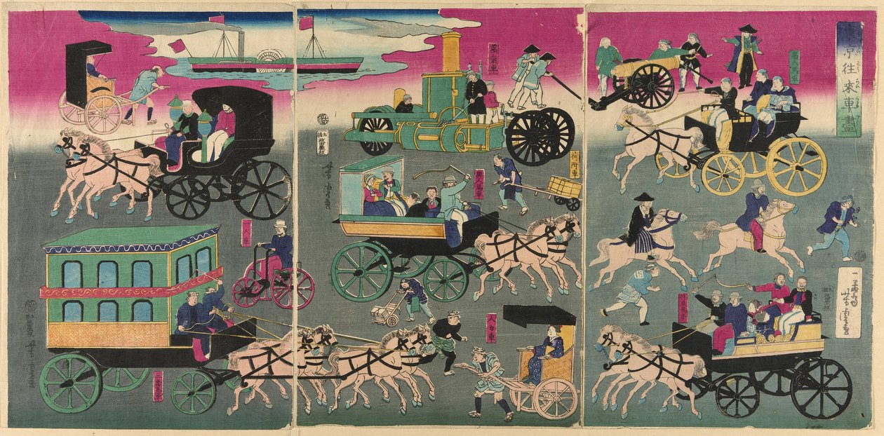 Tokyo Orai autó Zukushi alkotó: Utagawa Yoshitora