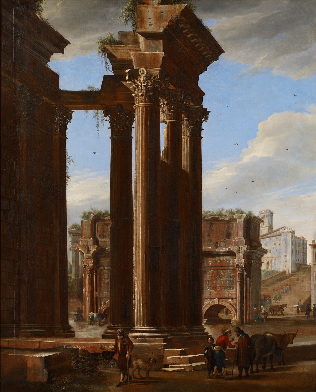 Nézet a Forum Romanumban, 1615 alkotó: V. and Cerquozzi, M. Codazzi