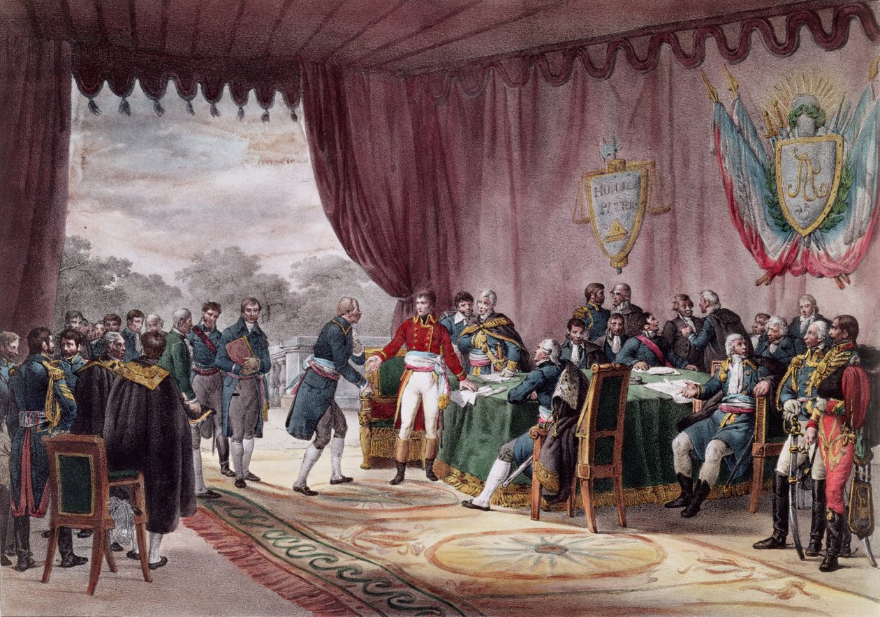 A mortefontaine-i békeszerződés aláírása, 1800. szeptember 30. alkotó: V. Adam