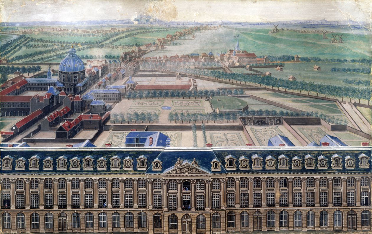 A Place Louis-Le-Grand és a Faubourg Saint-Honore nyugati homlokzata, 1705 körül alkotó: V. Antier