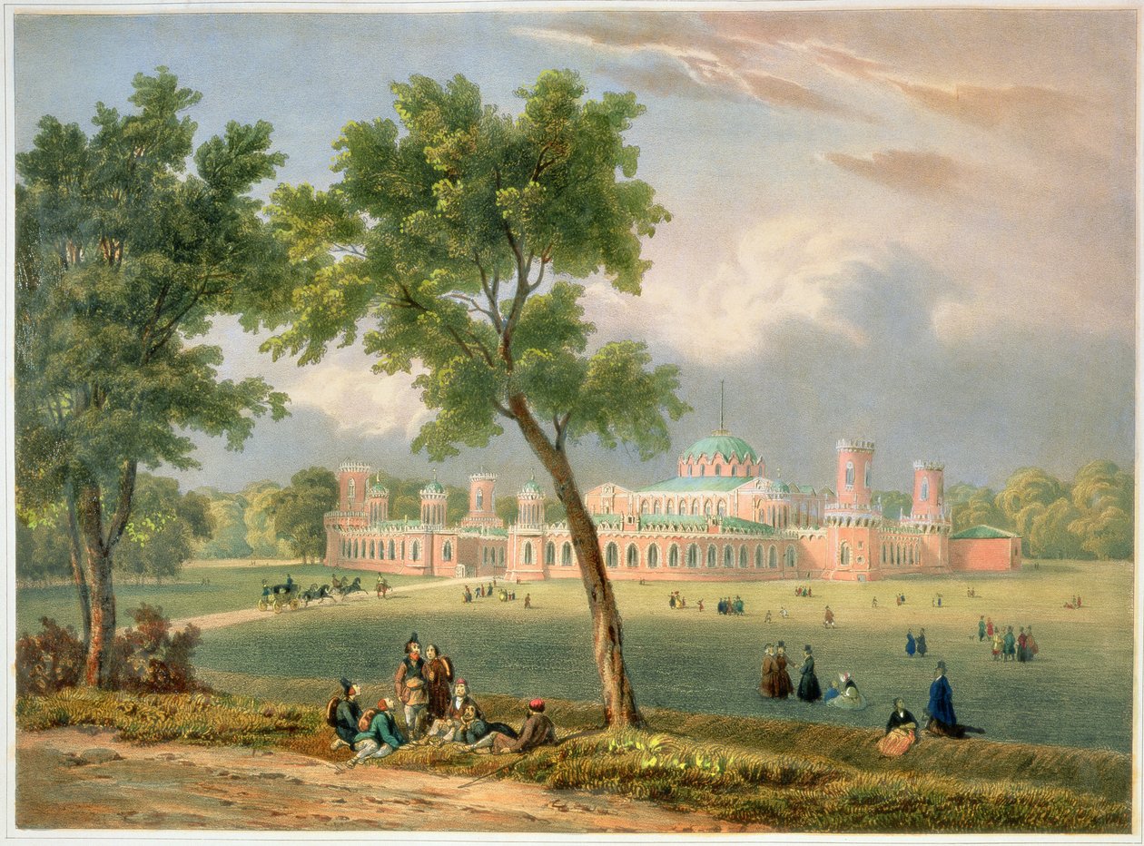 A moszkvai Nagy Péter-palota, Edouard Jean-Marie Hostein (1804-89) nyomda, Lemercier, Párizs, 1840-es évek alkotó: V. Adam