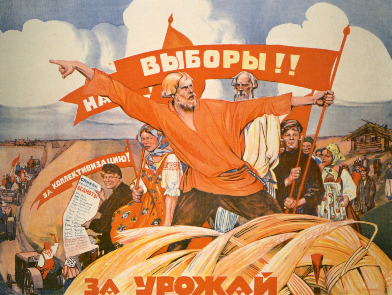 Orosz propaganda plakát alkotó: V. Kostianitsyn