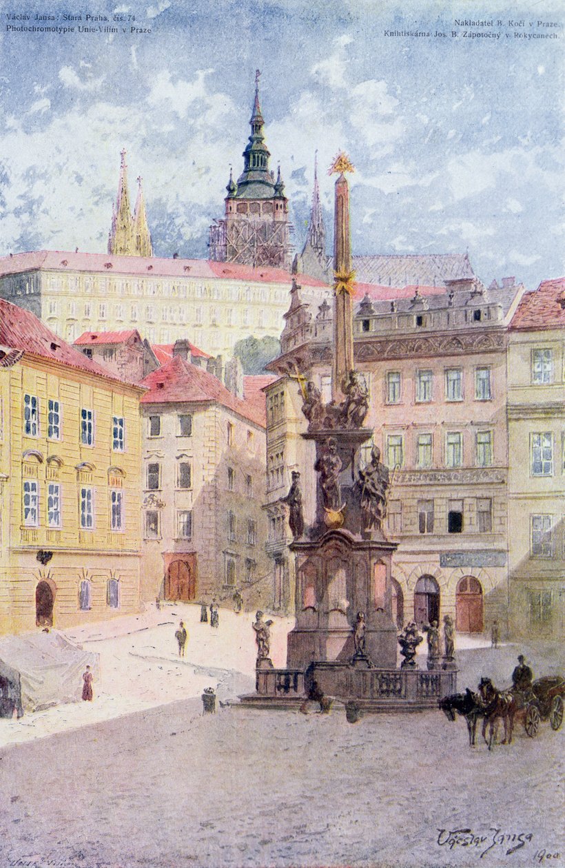 Szentháromság pestisoszlopa, Malostranske Namesti, Mala Strana, Prága alkotó: Vaclav Jansa