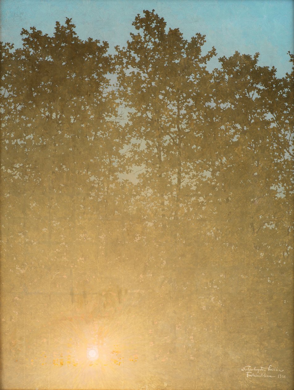 Napnyugta. Fontainebleau, 1900. alkotó: Valdemar Schønheyder Møller