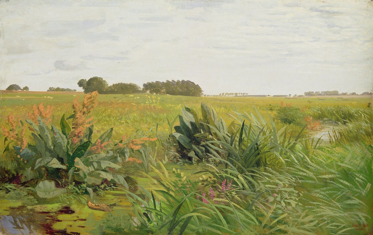 Geest és Marsh között, 1880 körül (olaj, papír, fa) alkotó: Valentin Ruths