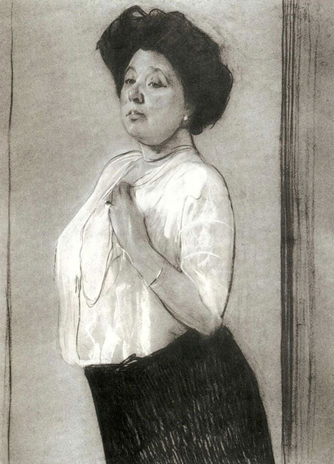 Nadezhda Lamanovan portréja: n alkotó: Valentin Aleksandrovich Serov