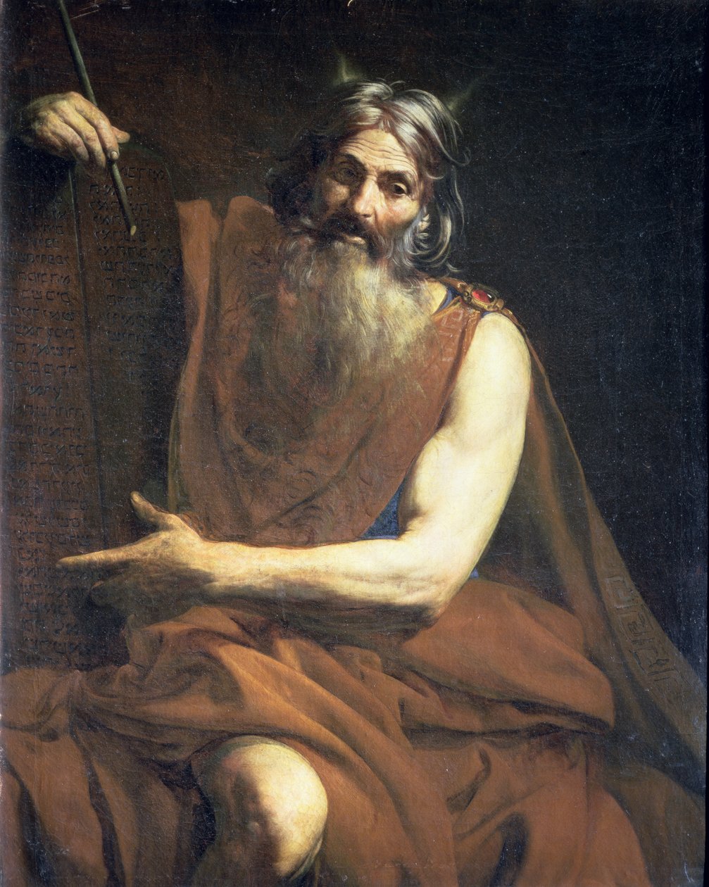 Mózes a törvény tábláival, 1627-32 körül alkotó: Valentin de Boulogne