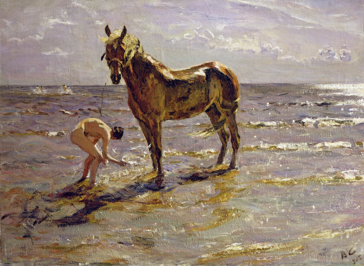 Lófürdetés, 1905 alkotó: Valentin Aleksandrovich Serov