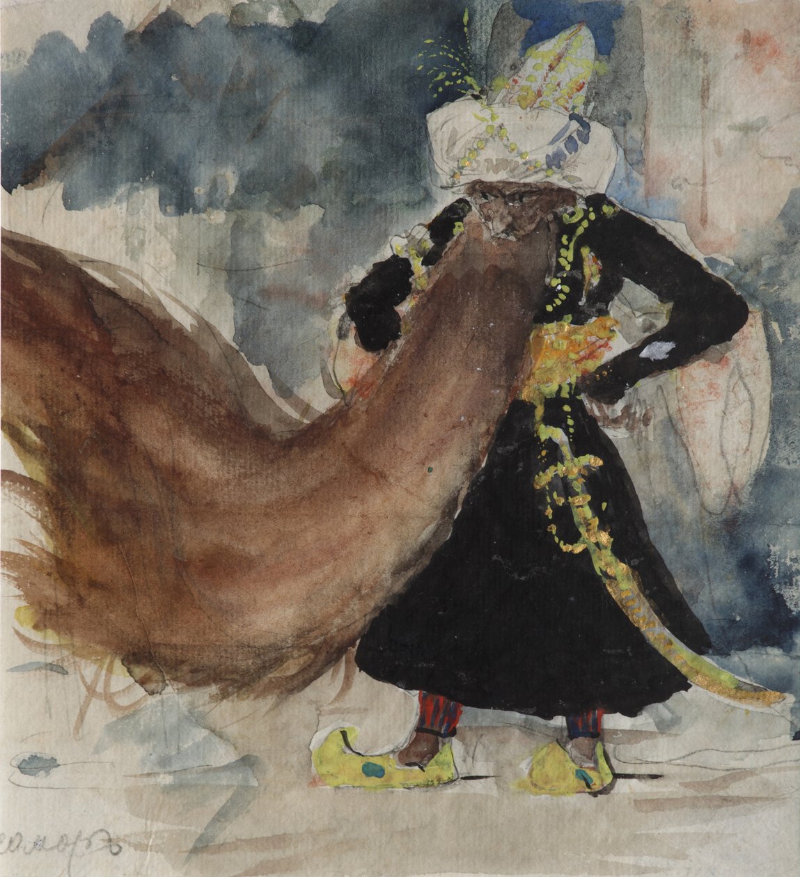 Csernomor. Jelmezterv M. Glinka Ruslan és Ljudmila című operájához alkotó: Valentin Aleksandrovich Serov