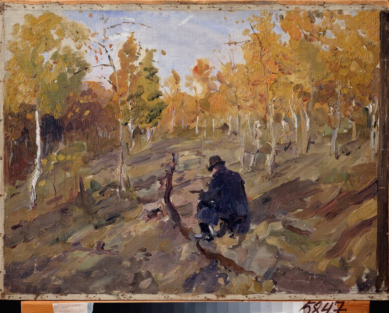 Constantin Korovin (Konstantin Korovin) (1861-1939) munka közben. Valentin Alekszandrovics Szerov (1865-1911) festménye, olaj, vászon alkotó: Valentin Aleksandrovich Serov