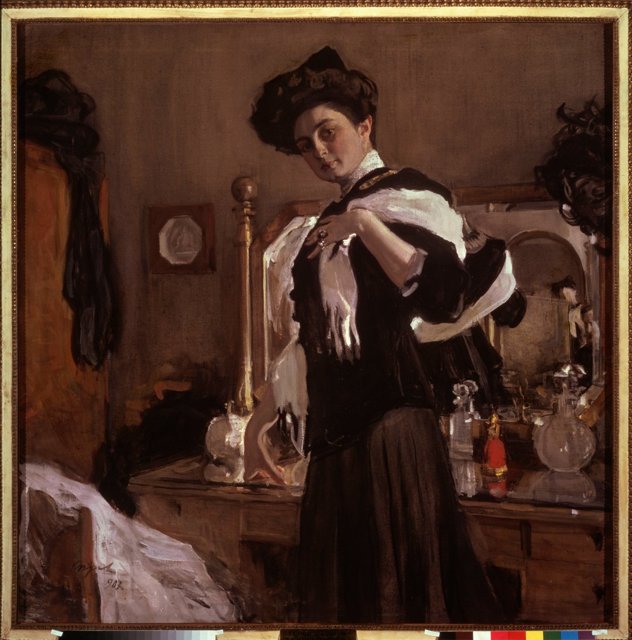Henrietta Hirshmann (1885-1970) portréja. Valentin Alekszandrovics Szerov (1865-1911) festménye, tempera, vászon alkotó: Valentin Aleksandrovich Serov