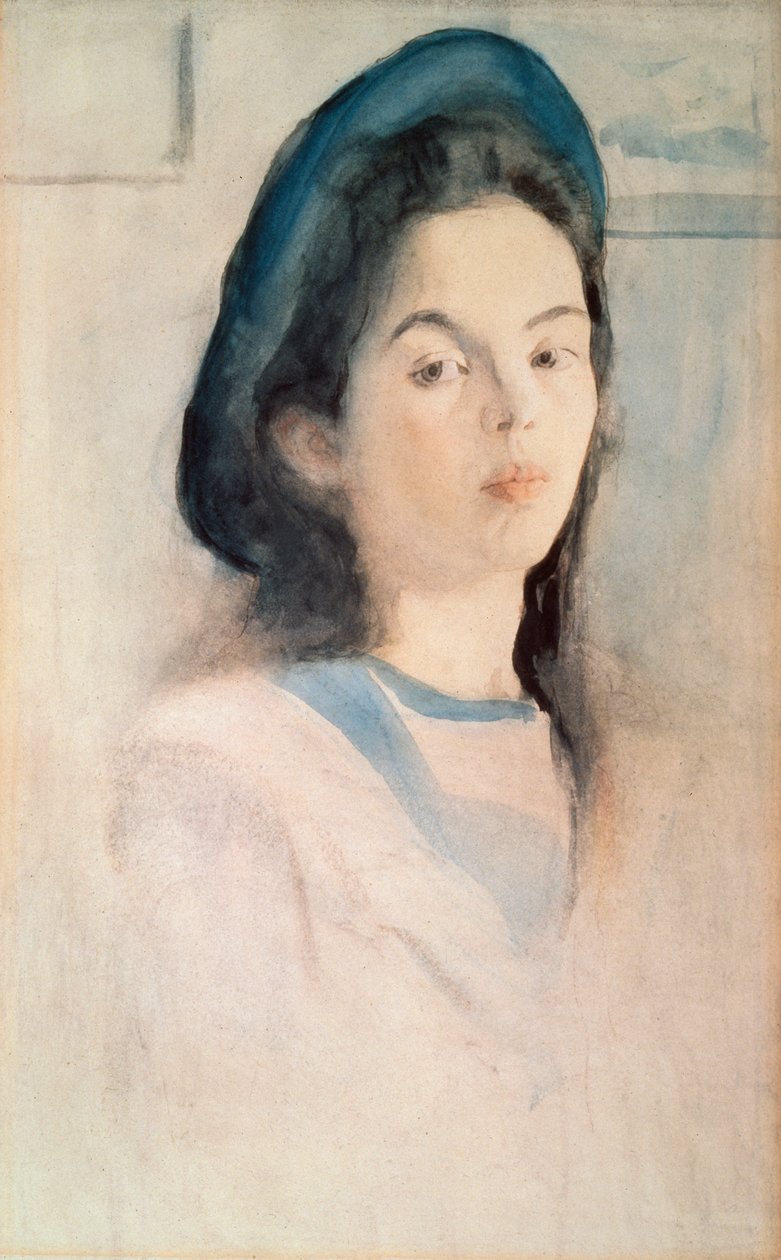 Egy nő portréja. Valentin Alekszandrovics Szerov (1865-1911) munkája, akvarell papíron alkotó: Valentin Aleksandrovich Serov