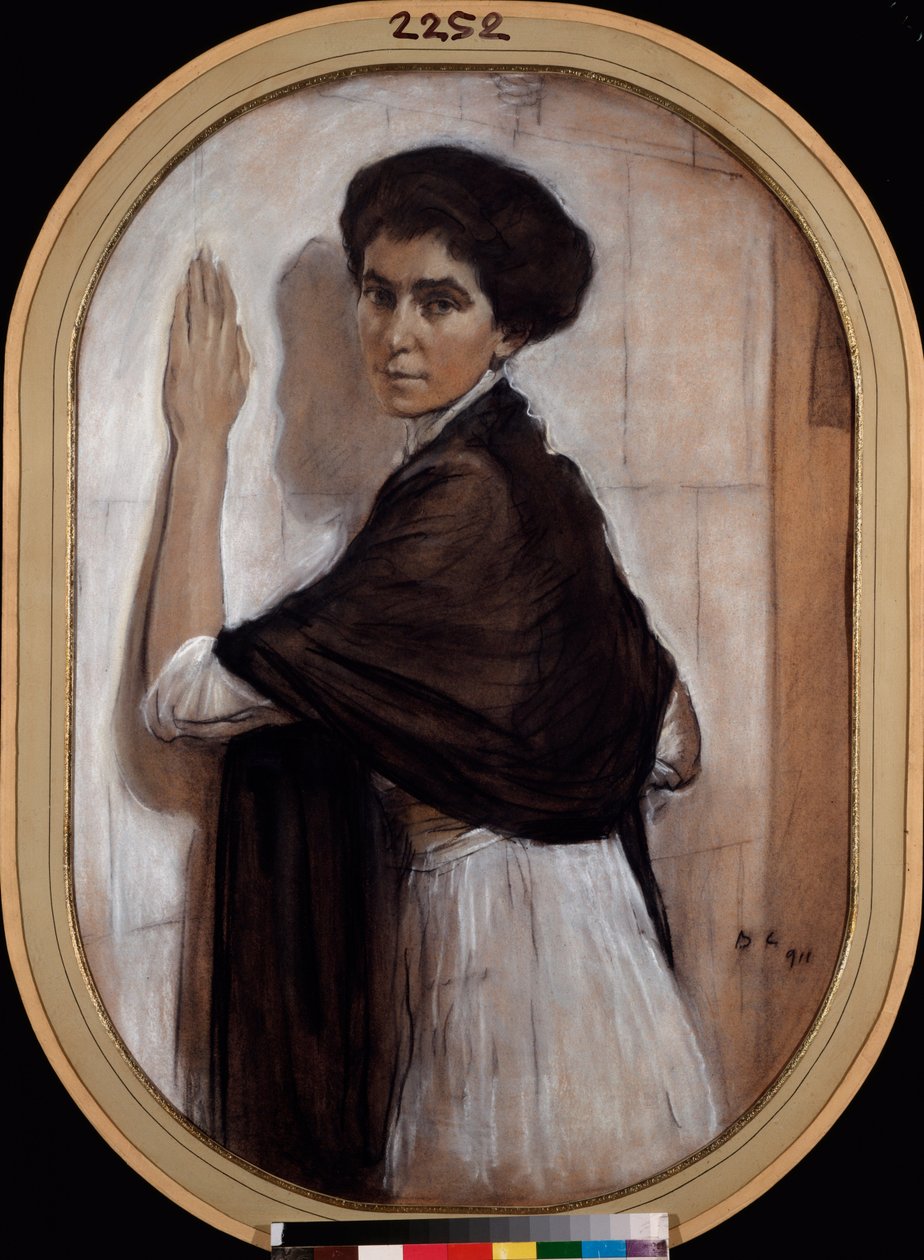 Sofia Olsuphyeva grófnő portréja. Valentin Alekszandrovics Szerov (1865-1911) műve, pasztell és szangvinikus kartonon alkotó: Valentin Aleksandrovich Serov