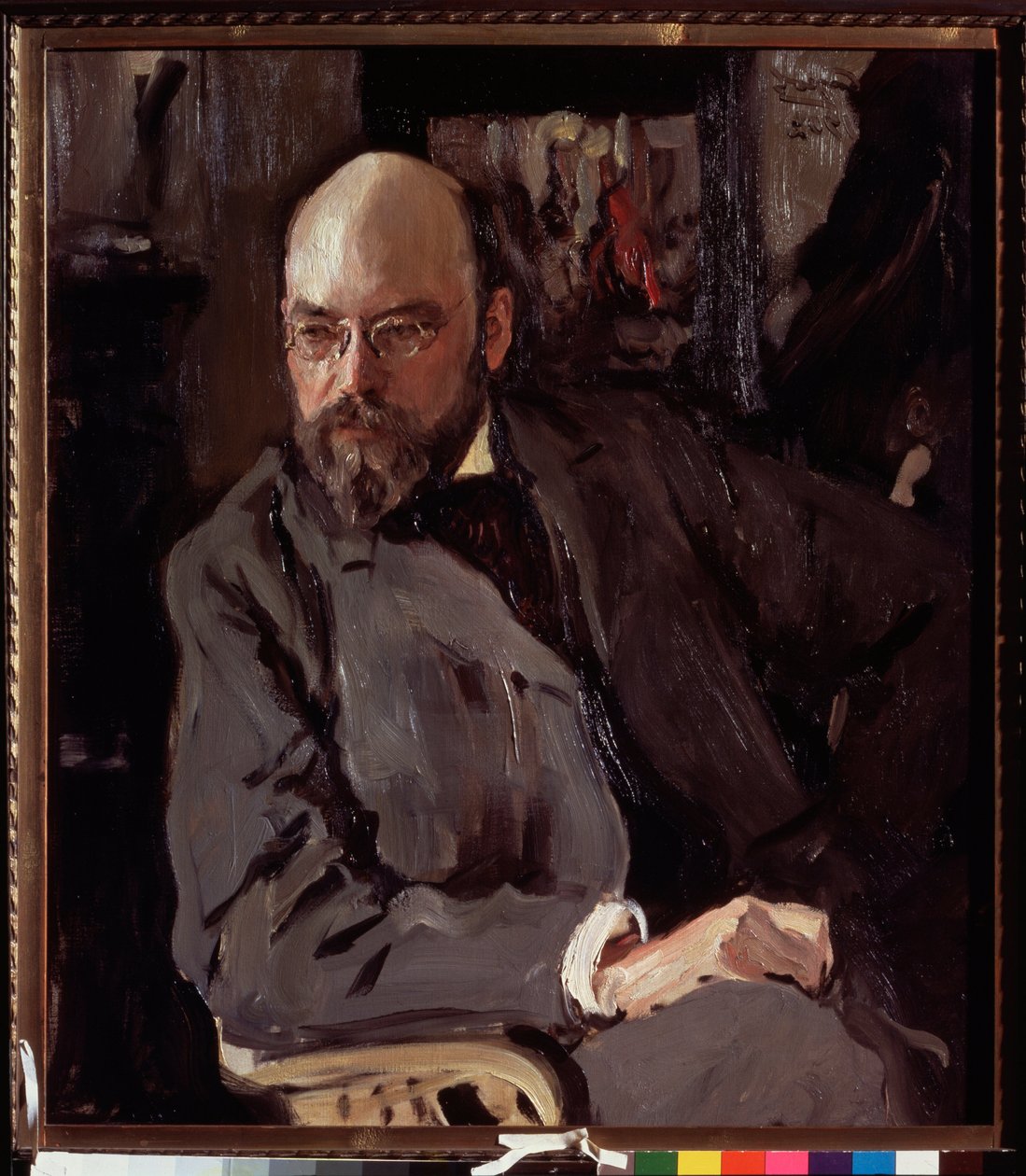 Ilja (Ilia) Ostroukhov (1858-1939) művész portréja. Valentin Alekszandrovics Szerov (1865-1911) festménye, olaj, vászon alkotó: Valentin Aleksandrovich Serov