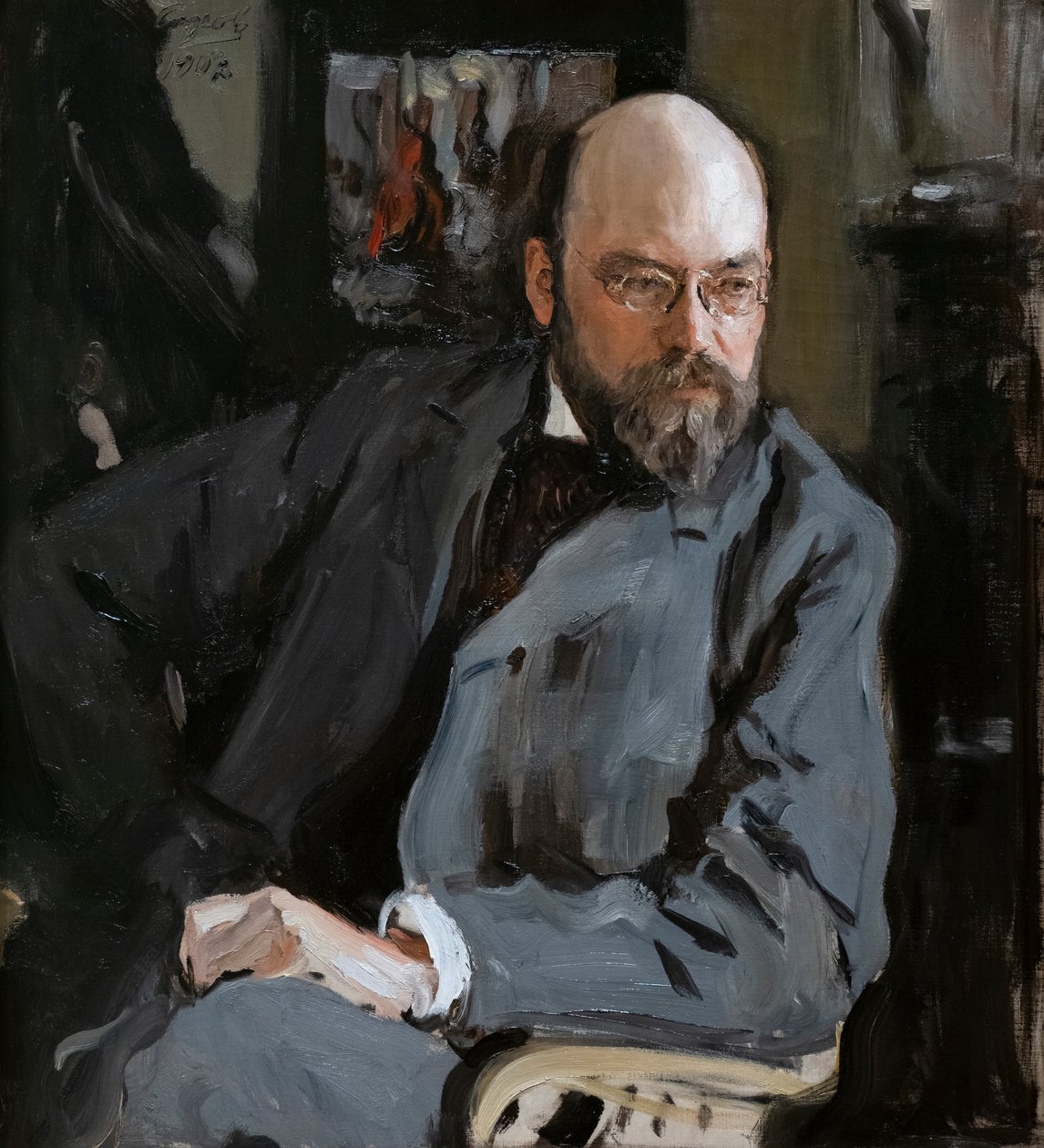 Ilja Ostrouhov portréja alkotó: Valentin Aleksandrovich Serov