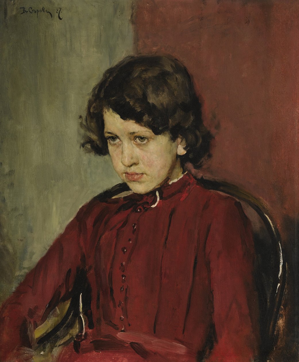 Praskovya Anatoljevna Mamontova portréja, 1887 alkotó: Valentin Aleksandrovich Serov
