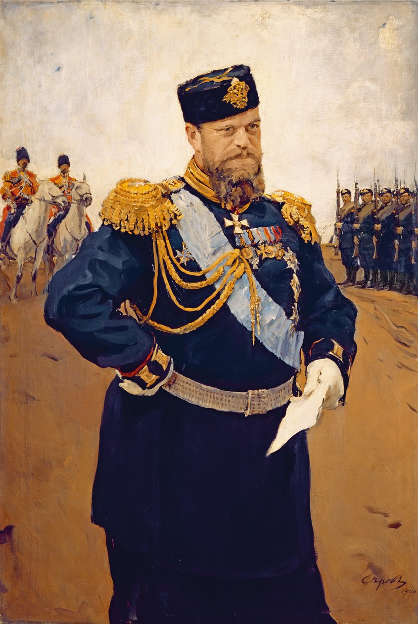 Sándor cár portréja, 1900 alkotó: Valentin Aleksandrovich Serov