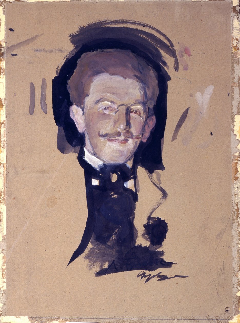 Leon Bakst művész portréja (Lev Rosenberg alkotó: Valentin Aleksandrovich Serov