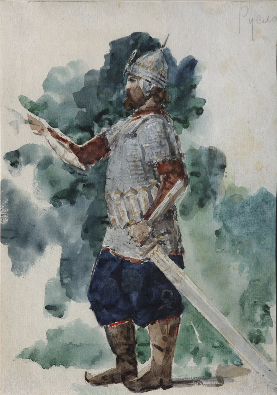 Ruslan. Jelmezterv M. Glinka Ruslan és Ljudmila című operájához alkotó: Valentin Aleksandrovich Serov