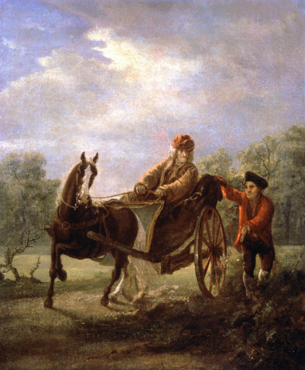 Voltaire egy szekéren, c. 1770-1775 (festmény) alkotó: Valentin Aleksandrovich Serov