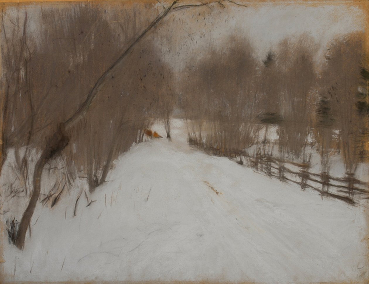 Téli út Domotkanovóba, 1904 alkotó: Valentin Aleksandrovich Serov