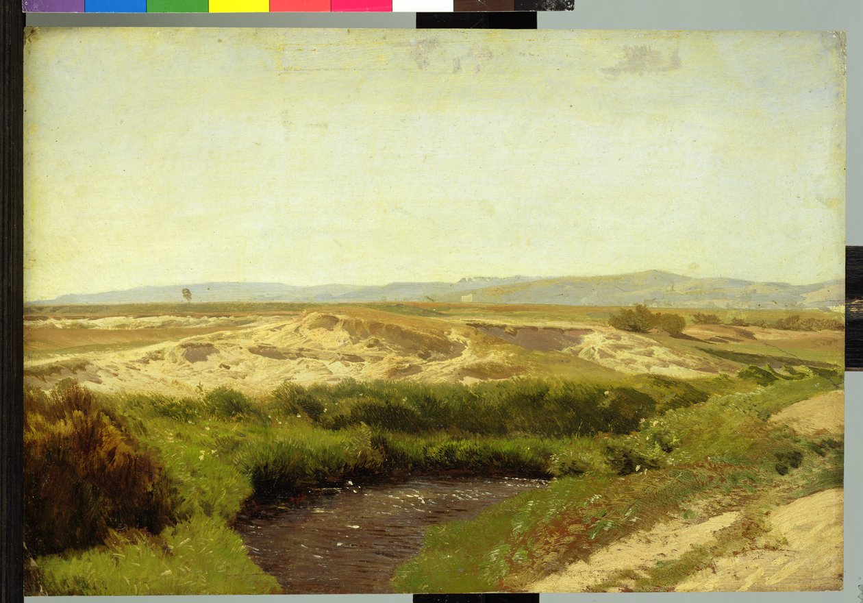 A Luneburg Heath-en, 1887 (olaj, papír) alkotó: Valentin Ruths